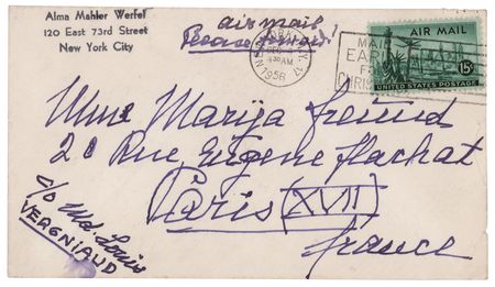 Lot #729 Alma Mahler Autograph Noted Signed - Image 3