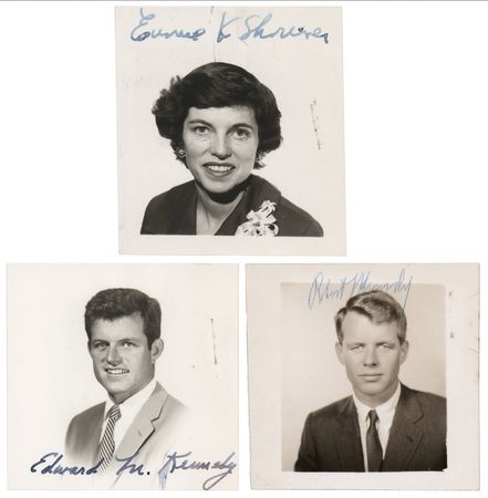 Lot #183 Kennedy Family (3) Signed Photographs - Robert, Ted, and Eunice Kennedy - Image 1