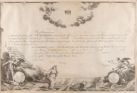 Lot #1 George Washington Document Signed - Society of Cincinnati Membership Certificate - Image 3