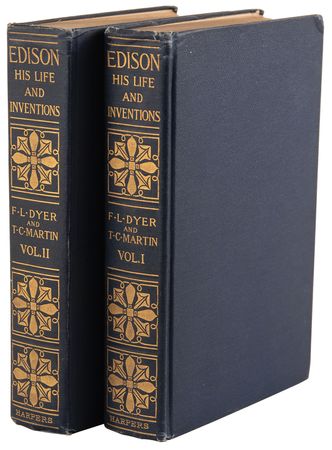 Lot #141 Thomas Edison Twice-Signed Book Set - Edison: His Life and Inventions - Image 4
