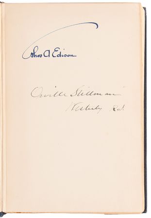 Lot #141 Thomas Edison Twice-Signed Book Set - Edison: His Life and Inventions - Image 6