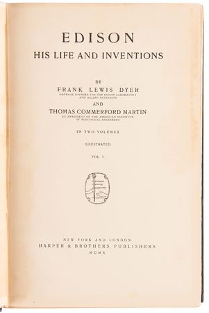 Lot #141 Thomas Edison Twice-Signed Book Set - Edison: His Life and Inventions - Image 8