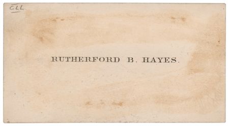 Lot #64 Rutherford B. Hayes Signature (Personal Visitor's Card) - Image 2