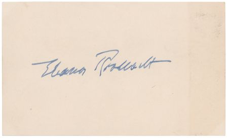 Lot #87 Eleanor Roosevelt (2) Signed Items - Image 1