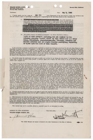 Lot #889 Mack Sennett Twice-Signed Document - Image 1