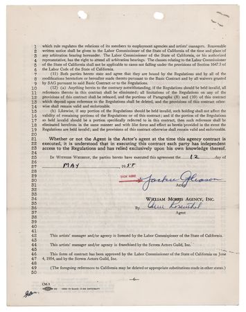Lot #842 Jackie Gleason Document Signed - Image 3