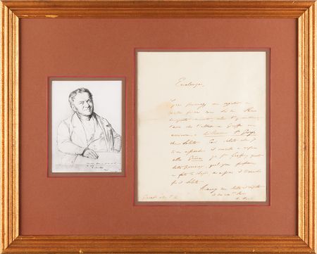 Lot #607 Stendhal Autograph Letter Signed on the French King's Giraffe - Image 1