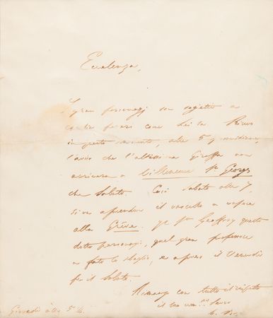 Lot #607 Stendhal Autograph Letter Signed on the French King's Giraffe - Image 2
