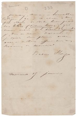 Lot #663 Victor Hugo Autograph Letter Signed - Image 1