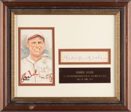Lot #933 George Sisler Signature - Image 1