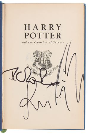 Lot #603 J. K. Rowling and Harry Potter Movie Cast Members (20) Signed Book - Harry Potter and the Chamber of Secrets - Image 4