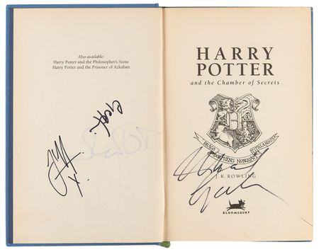 Lot #603 J. K. Rowling and Harry Potter Movie Cast Members (20) Signed Book - Harry Potter and the Chamber of Secrets - Image 5