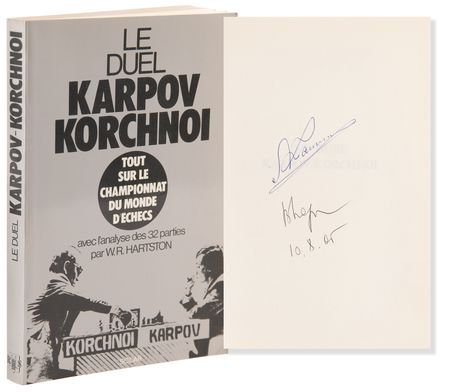 Lot #918 Chess: Anatoly Karpov and Viktor Korchnoi Signed Book - Image 1