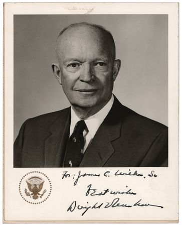 Lot #42 Dwight D. Eisenhower Signed Photograph - Image 1