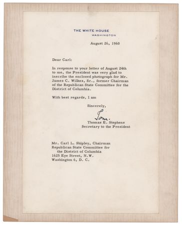 Lot #42 Dwight D. Eisenhower Signed Photograph - Image 2