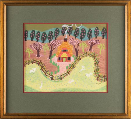 Lot #391 Mary Blair signed concept painting for So Dear to My Heart - Image 1