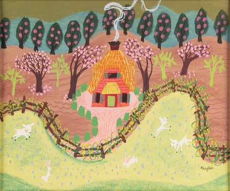 Lot #391 Mary Blair signed concept painting for So Dear to My Heart - Image 2