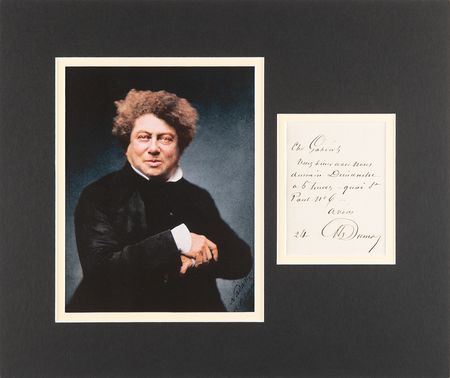 Lot #646 Alexandre Dumas, pere Autograph Note Signed - Image 1
