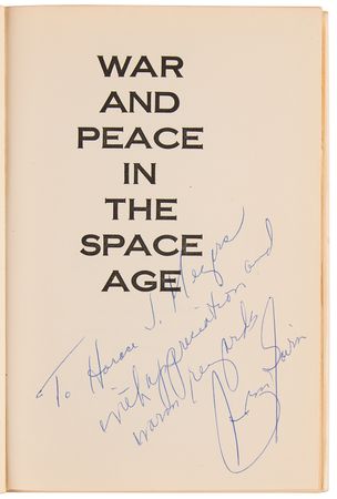 Lot #251 James M. Gavin Signed Book - War and Peace in the Space Age - Image 4