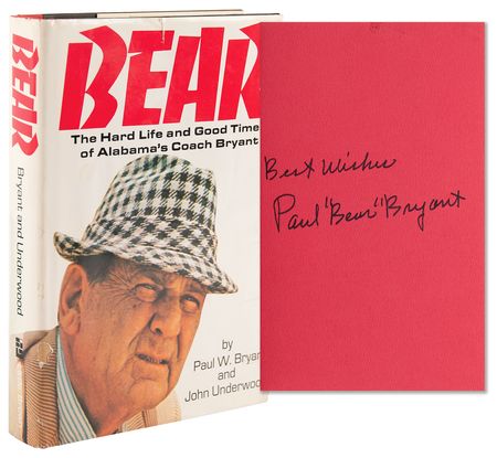 Lot #917 Paul 'Bear' Bryant Signed Book - Bear - Image 1