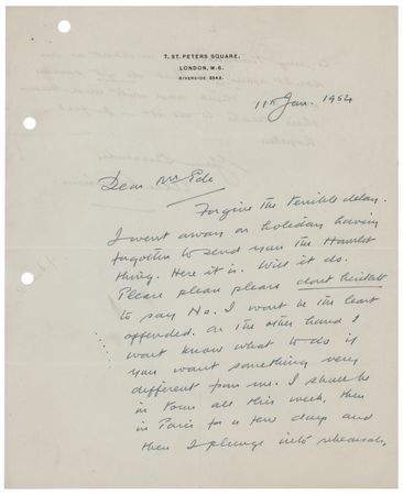 Lot #844 Alec Guinness Autograph Letter Signed - Image 1