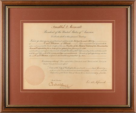 Lot #94 Franklin D. Roosevelt Document Signed as President - Image 1
