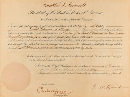 Lot #94 Franklin D. Roosevelt Document Signed as President - Image 2