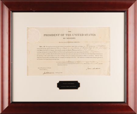 Lot #74 James Madison and James Monroe Document Signed - Image 1