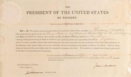 Lot #74 James Madison and James Monroe Document Signed - Image 3