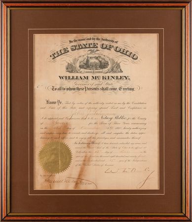 Lot #78 William McKinley Document Signed - Image 1