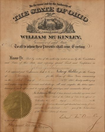 Lot #78 William McKinley Document Signed - Image 2