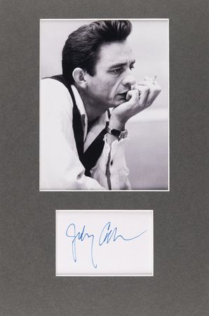 Lot #744 Johnny Cash Signature - Image 1