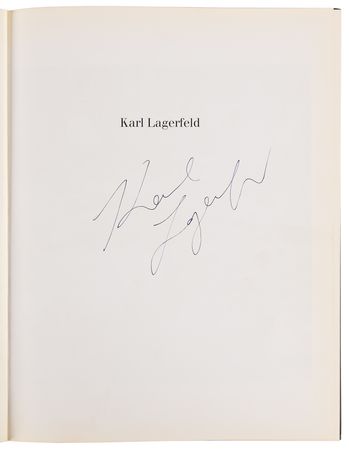 Lot #326 Karl Lagerfeld Signed Book - Karl Lagerfeld - Image 2