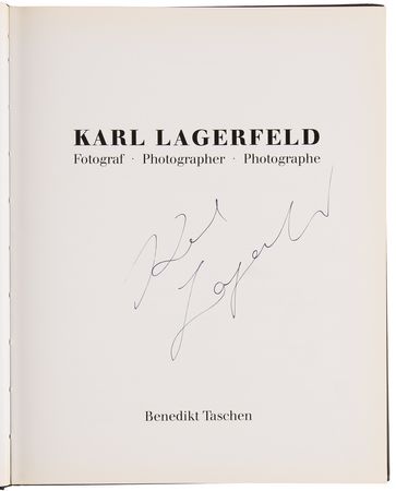 Lot #326 Karl Lagerfeld Signed Book - Karl Lagerfeld - Image 3