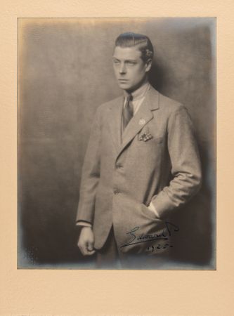 Lot #184 King Edward VIII Oversized Signed Photograph - Image 1