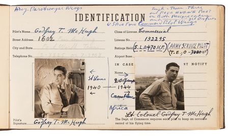 Lot #266 Godfrey McHugh's Personal World War II Flight Log - September 15, 1941, to December 31, 1944 - Featuring (47) Signatures - Image 4