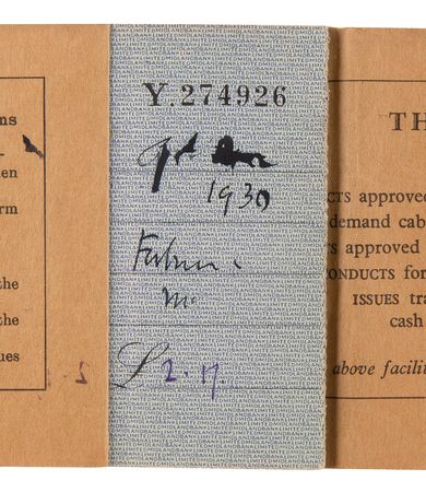 Lot #613 Virginia Woolf Signed Check to Her Husband, Leonard Woolf, with Booklet of 25 Annotated Check Stubs - Image 3