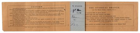 Lot #613 Virginia Woolf Signed Check to Her Husband, Leonard Woolf, with Booklet of 25 Annotated Check Stubs - Image 4
