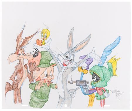 Lot #526 Virgil Ross Signed Original Drawing of