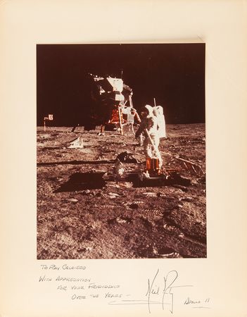 Lot #290 Neil Armstrong Signed Photograph - Image 1