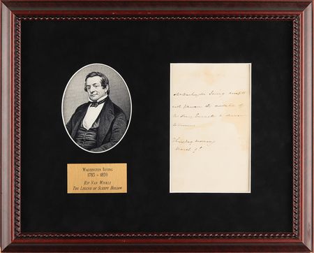Lot #666 Washington Irving Autograph Letter Signed - Image 1