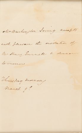 Lot #666 Washington Irving Autograph Letter Signed - Image 2