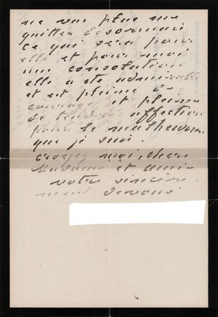 Lot #311 Claude Monet Autograph Letter on the Death of His Son, Jean Monet - Image 2