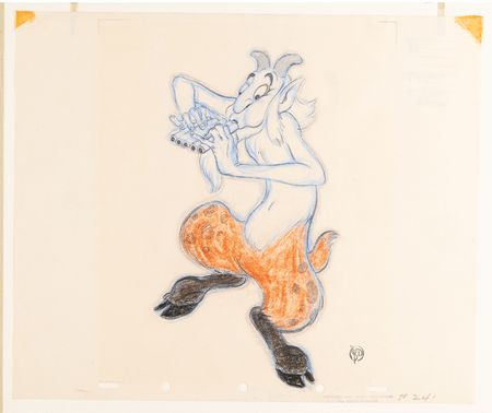 Lot #365 Satyr design concept painting from Fantasia - Image 2