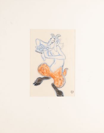 Lot #365 Satyr design concept painting from Fantasia - Image 3