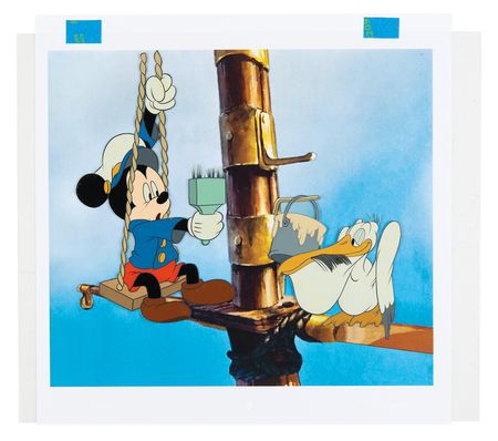 Lot #369 Mickey Mouse and pelican production cels from Tugboat Mickey - Image 2