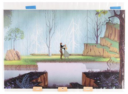 Lot #486 Briar Rose and Prince Phillip production cel from Sleeping Beauty - Image 2