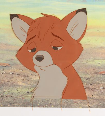 Lot #496 Tod production cel from Fox and the Hound - Image 1