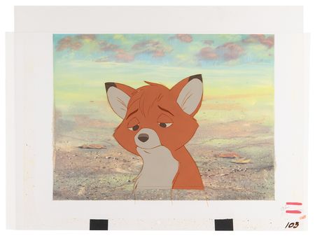 Lot #496 Tod production cel from Fox and the Hound - Image 2