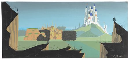 Lot #401 Eyvind Earle panoramic concept painting for Sleeping Beauty - Image 1
